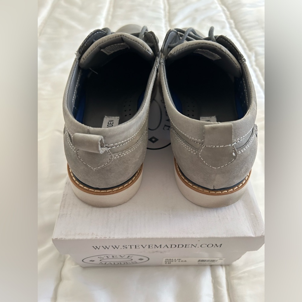 Steve Madden Men’s Grey Dress Shoes Men’s Sz 10 - Picture 6 of 7